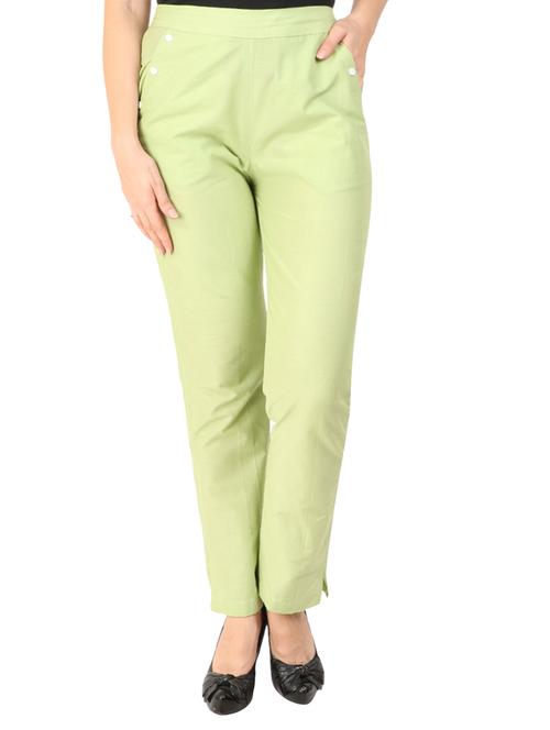 button detail flat front trouser - 15775324 - Standard Image - 1