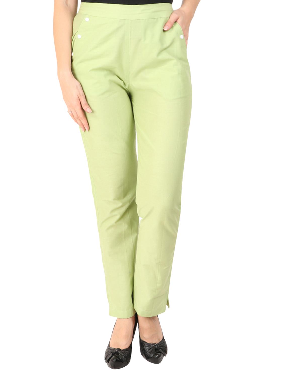 button detail flat front trouser - 15775324 - Zoom Image - 1