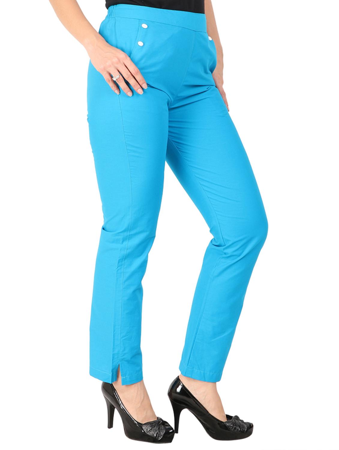 button detail flat front trouser - 15775332 - Zoom Image - 2