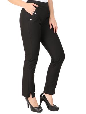 contrast button detail flat front trouser - 15775333 - Standard Image - 2