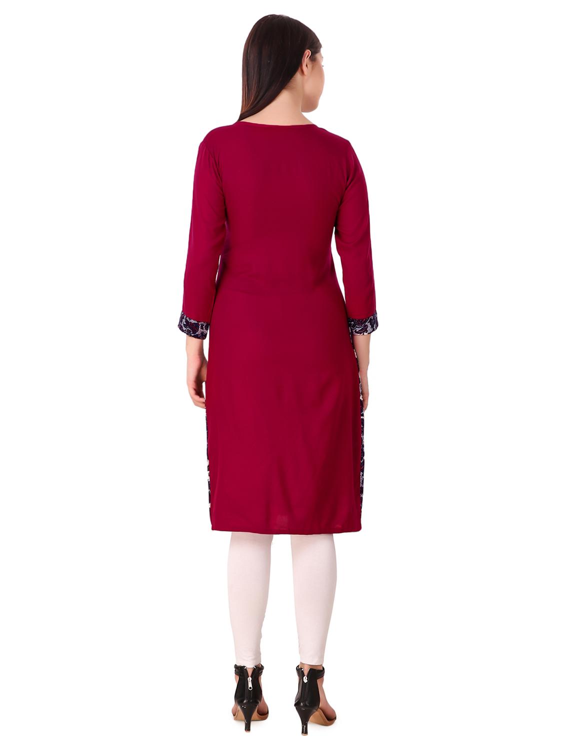 straight printed kurta - 15775349 - Zoom Image - 3