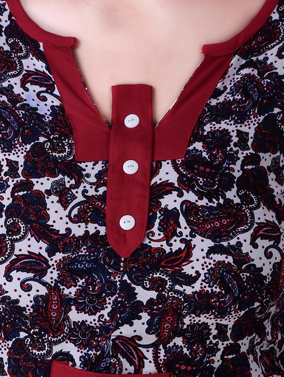 straight printed kurta - 15775349 - Zoom Image - 4