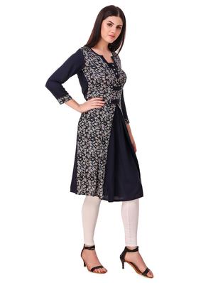 printed a-line kurta - 15775351 - Standard Image - 2