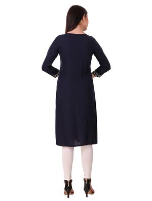 printed a-line kurta - 15775351 - Standard Image - 3