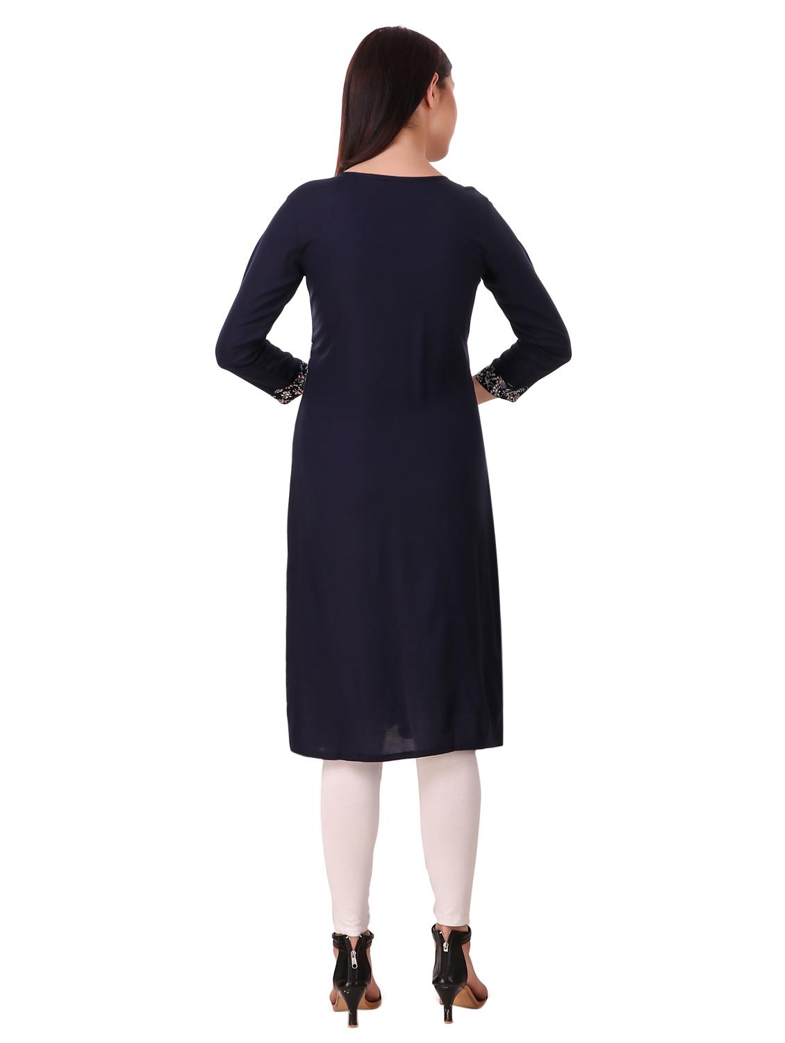 printed a-line kurta - 15775351 - Zoom Image - 3