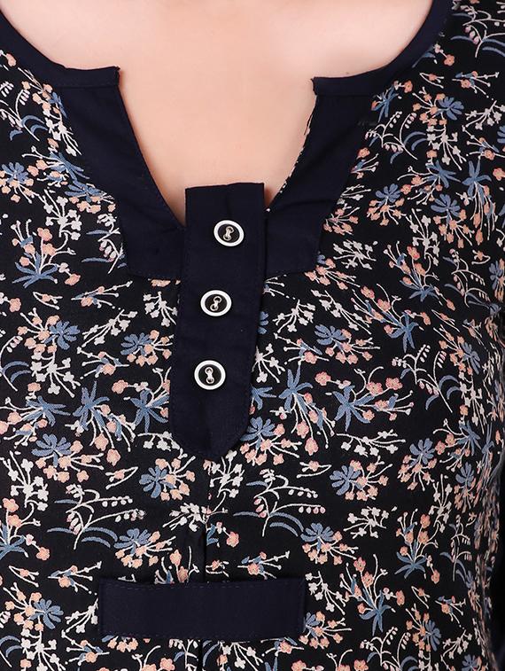 printed a-line kurta - 15775351 - Zoom Image - 4