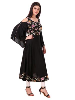 cold shoulder a-line kurta - 15775352 - Standard Image - 2