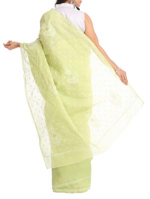 green chikankari saree - 15775354 - Standard Image - 2