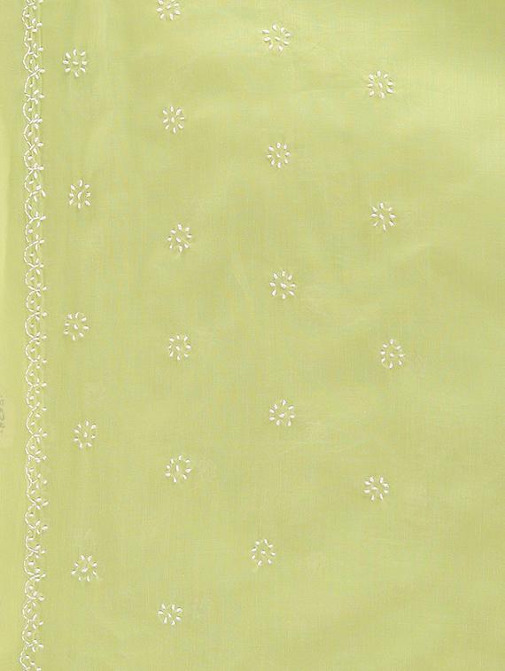 green chikankari saree - 15775354 - Zoom Image - 3