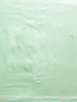 sea green chikankari saree - 15775359 - Standard Image - 4