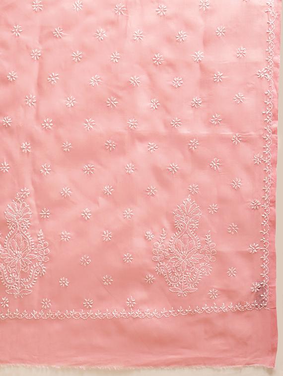 sea pink chikankari saree - 15775361 - Zoom Image - 5