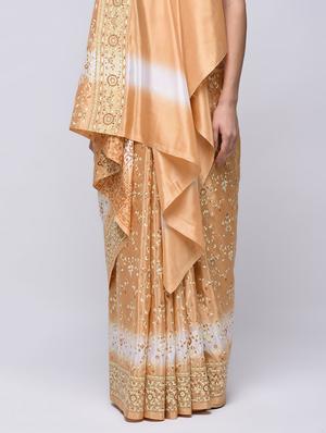 floral embroidered saree with blouse - 15775365 - Standard Image - 3