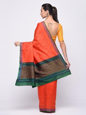 ethnic motif embroidered saree with blouse - 15775374 - Standard Image - 2