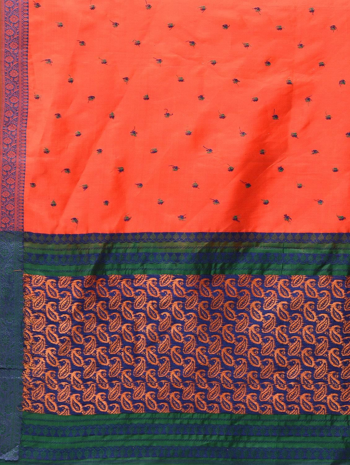 ethnic motif embroidered saree with blouse - 15775374 - Zoom Image - 4