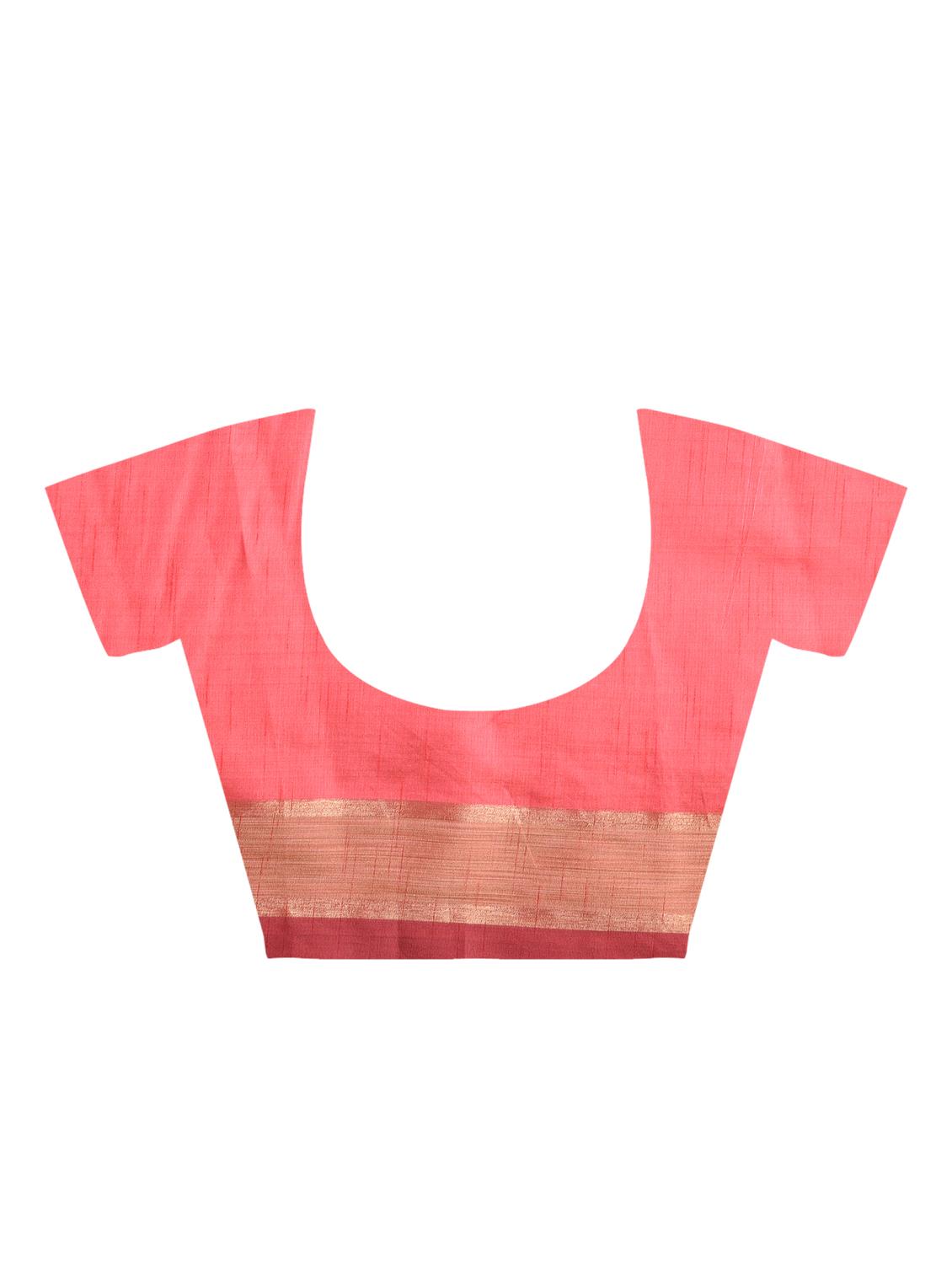 zari work striped border solid saree with blouse - 15775389 - Zoom Image - 4