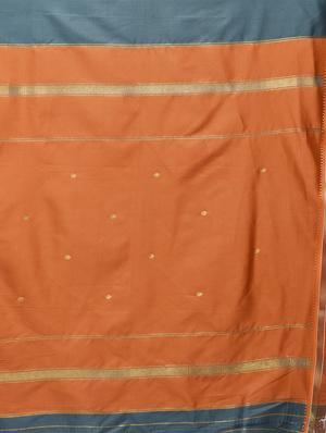 contrast border self design saree with blouse - 15775396 - Standard Image - 5