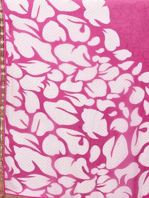 floral printed saree with blouse - 15775418 - Standard Image - 4