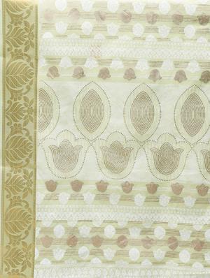 ethnic motif printed saree with blouse - 15775422 - Standard Image - 5