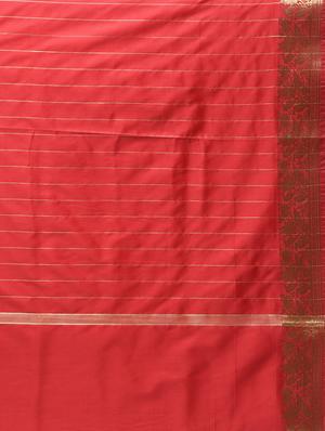 embroidered border solid saree with blouse - 15775427 - Standard Image - 5