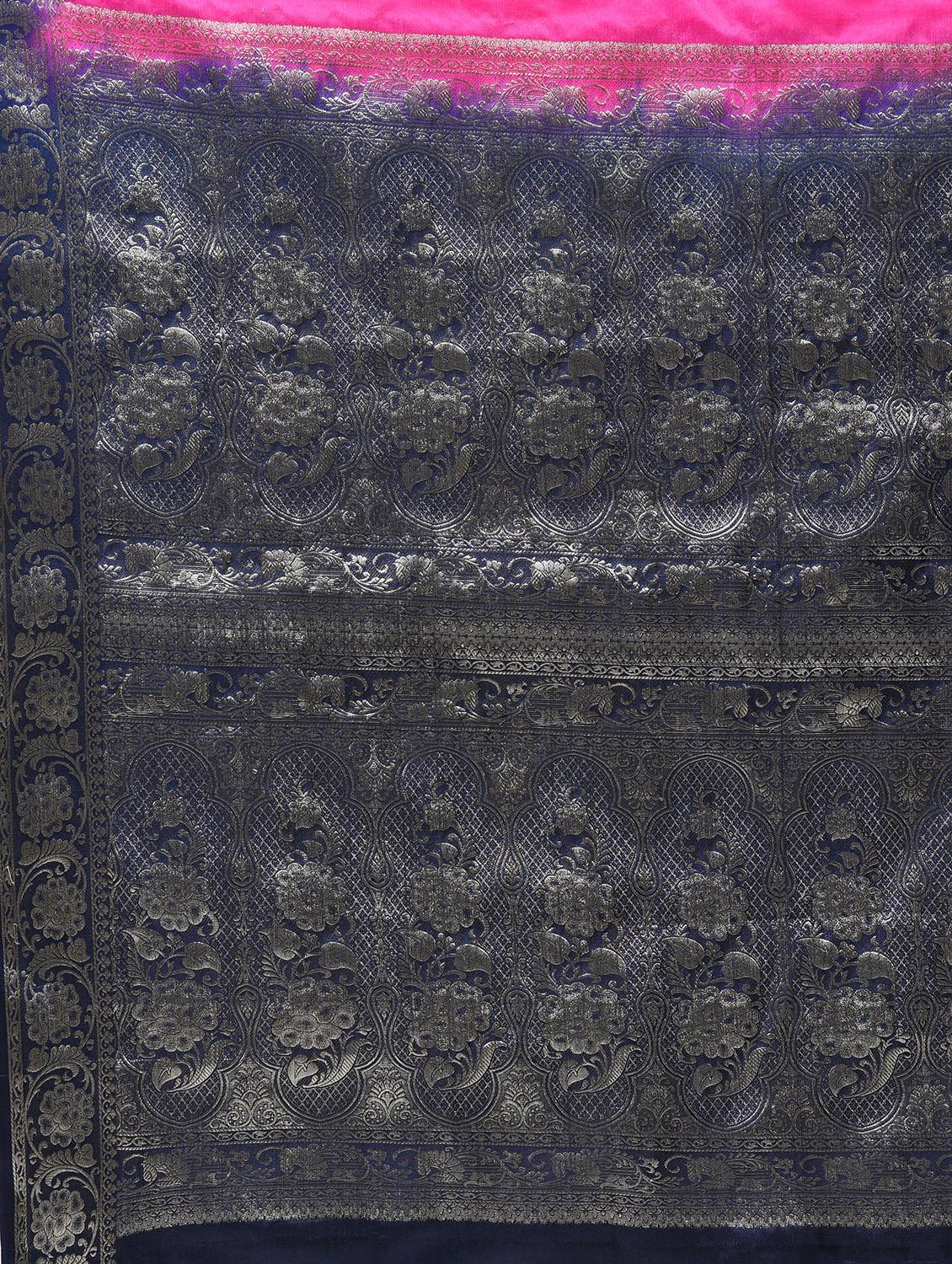 self design border solid saree with blouse - 15775438 - Zoom Image - 5