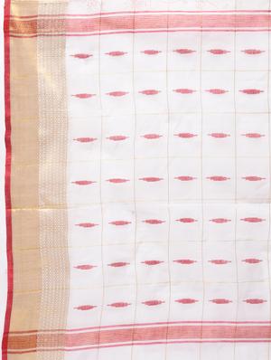 self design border printed saree with blouse - 15775440 - Standard Image - 5