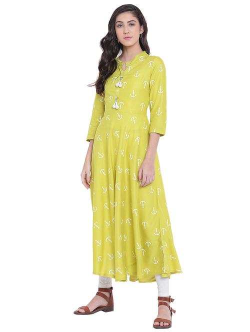 a-line printed kurta - 15775553 - Standard Image - 1