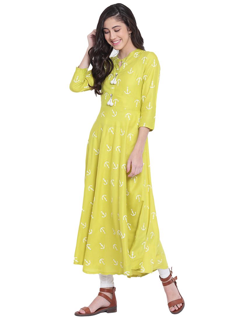 a-line printed kurta - 15775553 - Zoom Image - 2