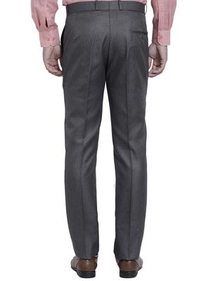 black polyester blend flat front formal trouser - 15775653 - Standard Image - 3
