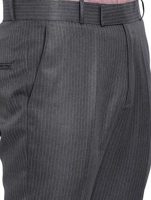 black polyester blend flat front formal trouser - 15775653 - Standard Image - 5