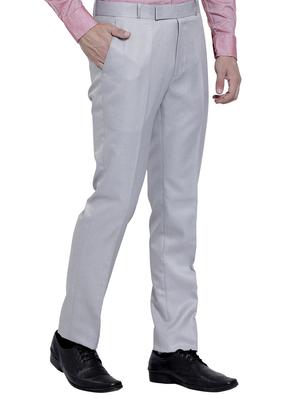 grey polyester blend flat front formal trouser - 15775658 - Standard Image - 2