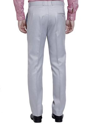 grey polyester blend flat front formal trouser - 15775658 - Standard Image - 3