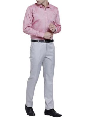 grey polyester blend flat front formal trouser - 15775658 - Standard Image - 4