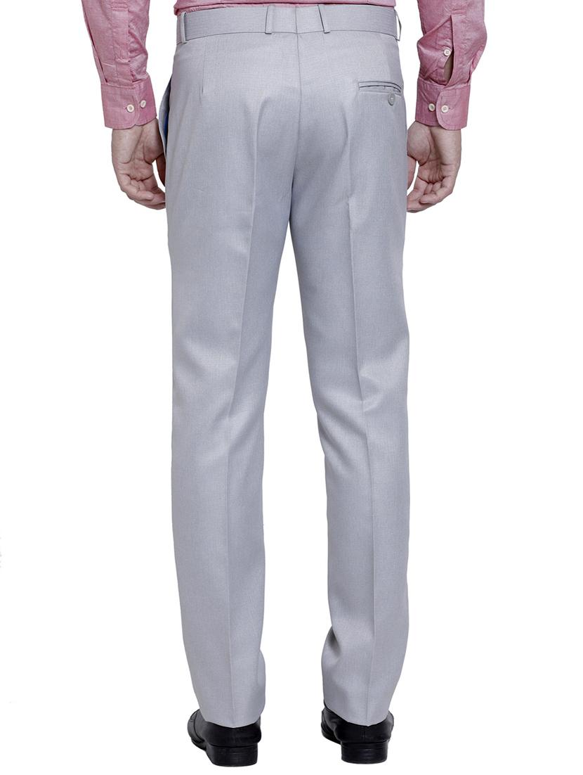 grey polyester blend flat front formal trouser - 15775658 - Zoom Image - 3