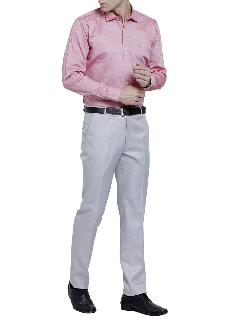 grey polyester blend flat front formal trouser - 15775658 - Zoom Image - 4