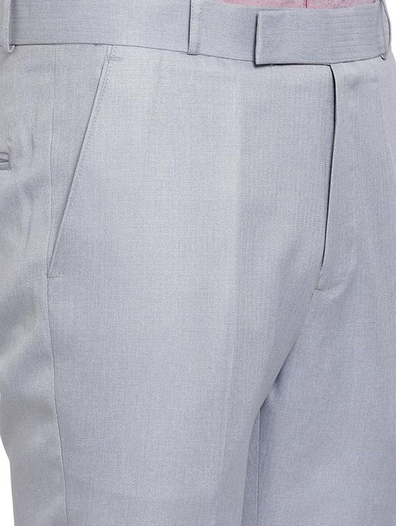 grey polyester blend flat front formal trouser - 15775658 - Zoom Image - 5
