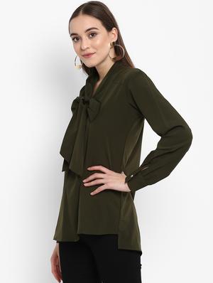 bow-tie pleated back high-low top - 15775679 - Standard Image - 2