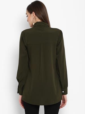 bow-tie pleated back high-low top - 15775679 - Standard Image - 3