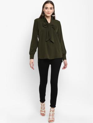 bow-tie pleated back high-low top - 15775679 - Standard Image - 4