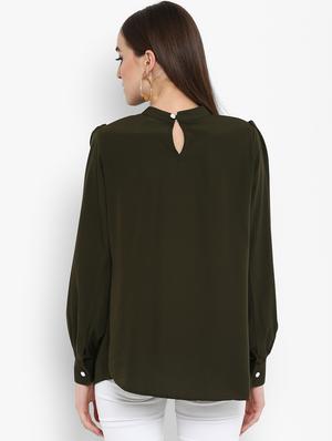 mock neck pleated top - 15775683 - Standard Image - 3