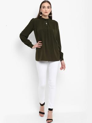 mock neck pleated top - 15775683 - Standard Image - 4