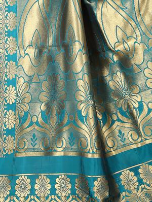 maroon zari jacquad woven saree with blouse - 15775963 - Standard Image - 3