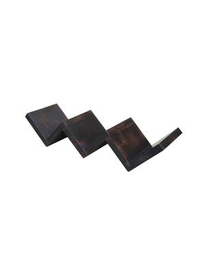 desi karigar black wooden handmade w shaped zigzag book shelf - 15776020 - Standard Image - 5