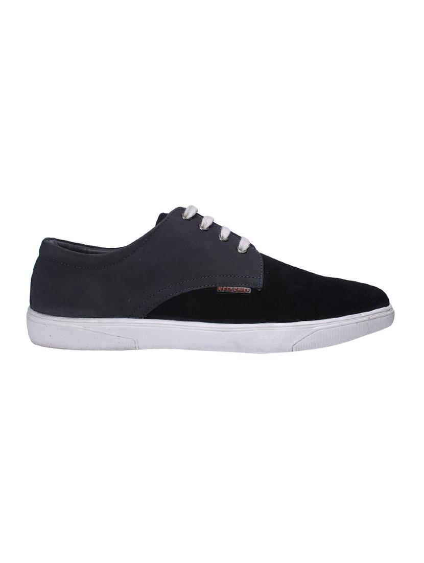 blue leather lace up sneakers - 15776671 - Zoom Image - 2