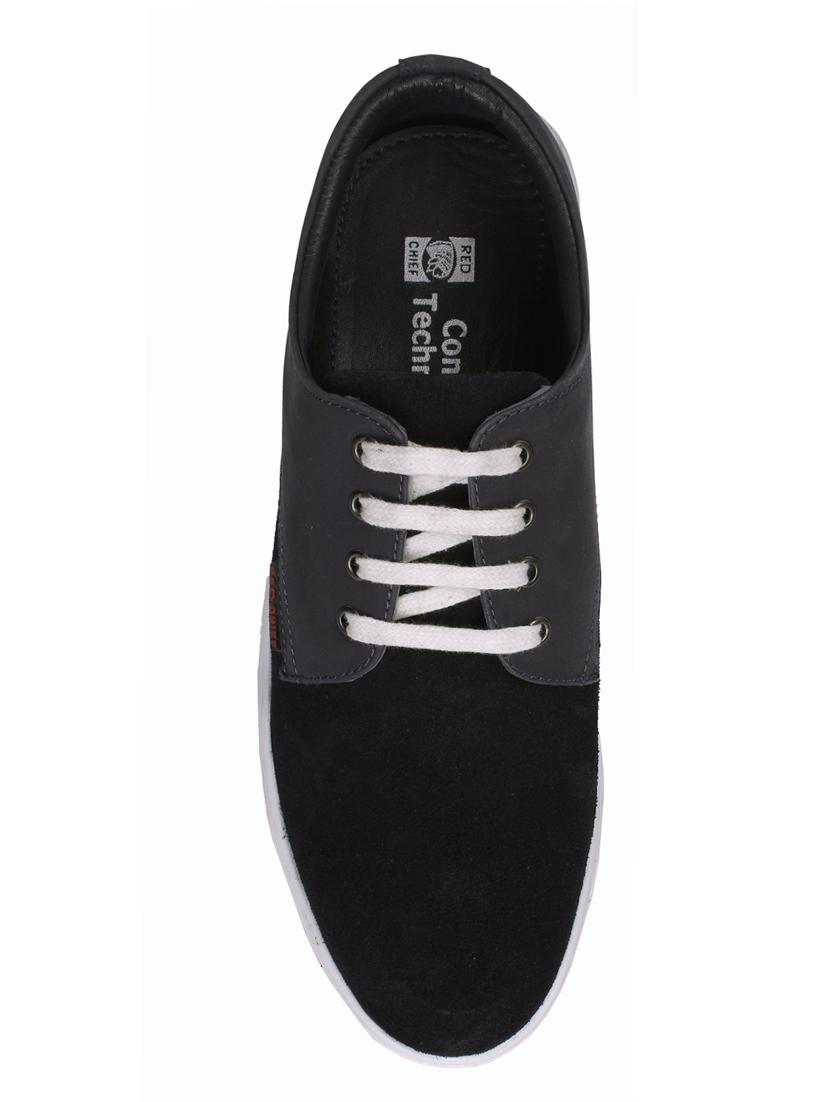 blue leather lace up sneakers - 15776671 - Zoom Image - 4