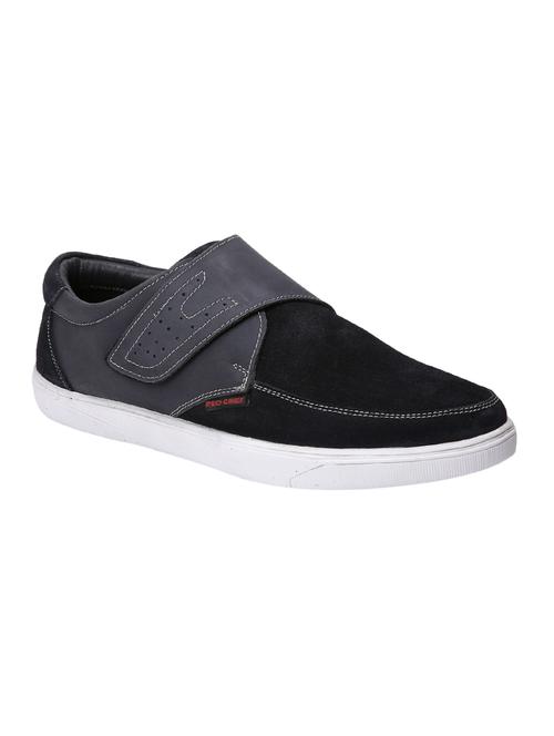 blue leather casual slip ons - 15776673 - Standard Image - 1
