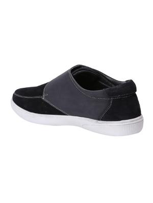 blue leather casual slip ons - 15776673 - Standard Image - 3