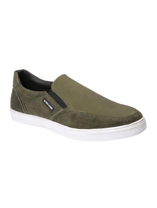 green suede causal slip ons - 15776682 - Standard Image - 1