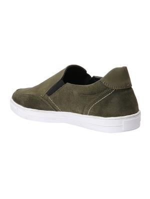green suede causal slip ons - 15776682 - Standard Image - 3