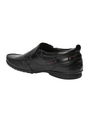 black leather formal slip ons - 15776684 - Standard Image - 3