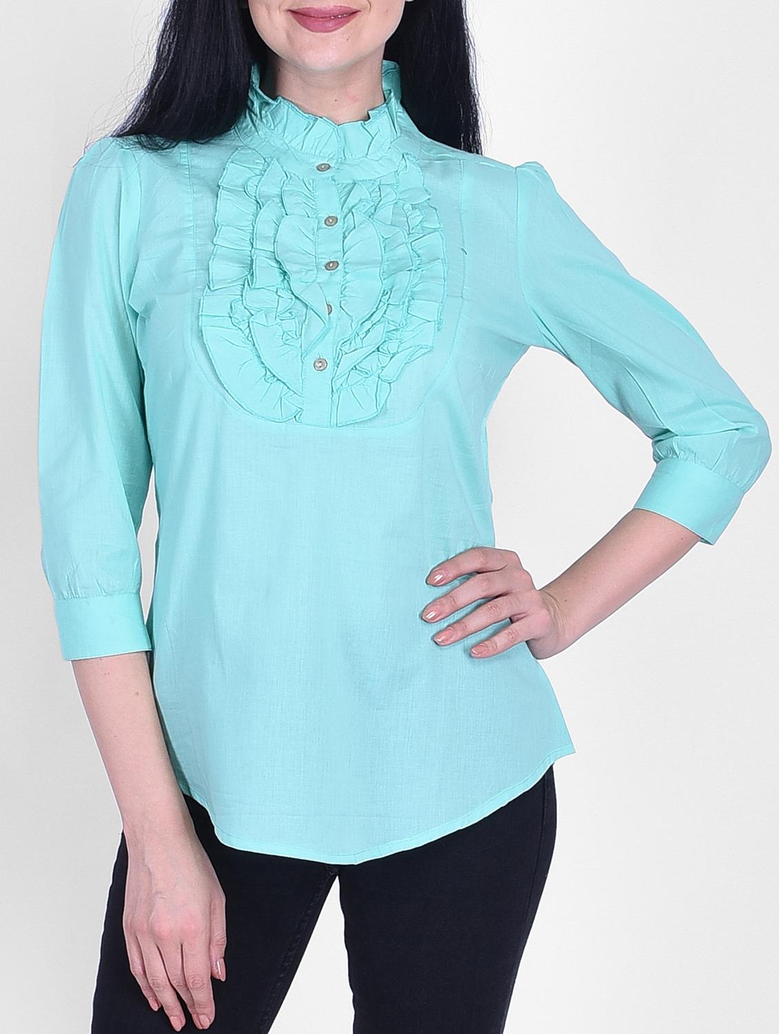 frilled neck detail top - 15776811 - Zoom Image - 1